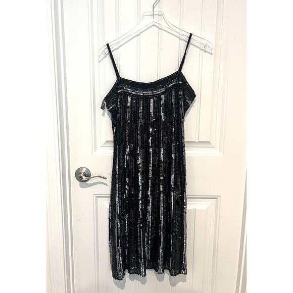 Stenay Vintage Black Beaded Sequined Dress Elegant Evening Formal Womens Sz 10 - Picture 11 of 12